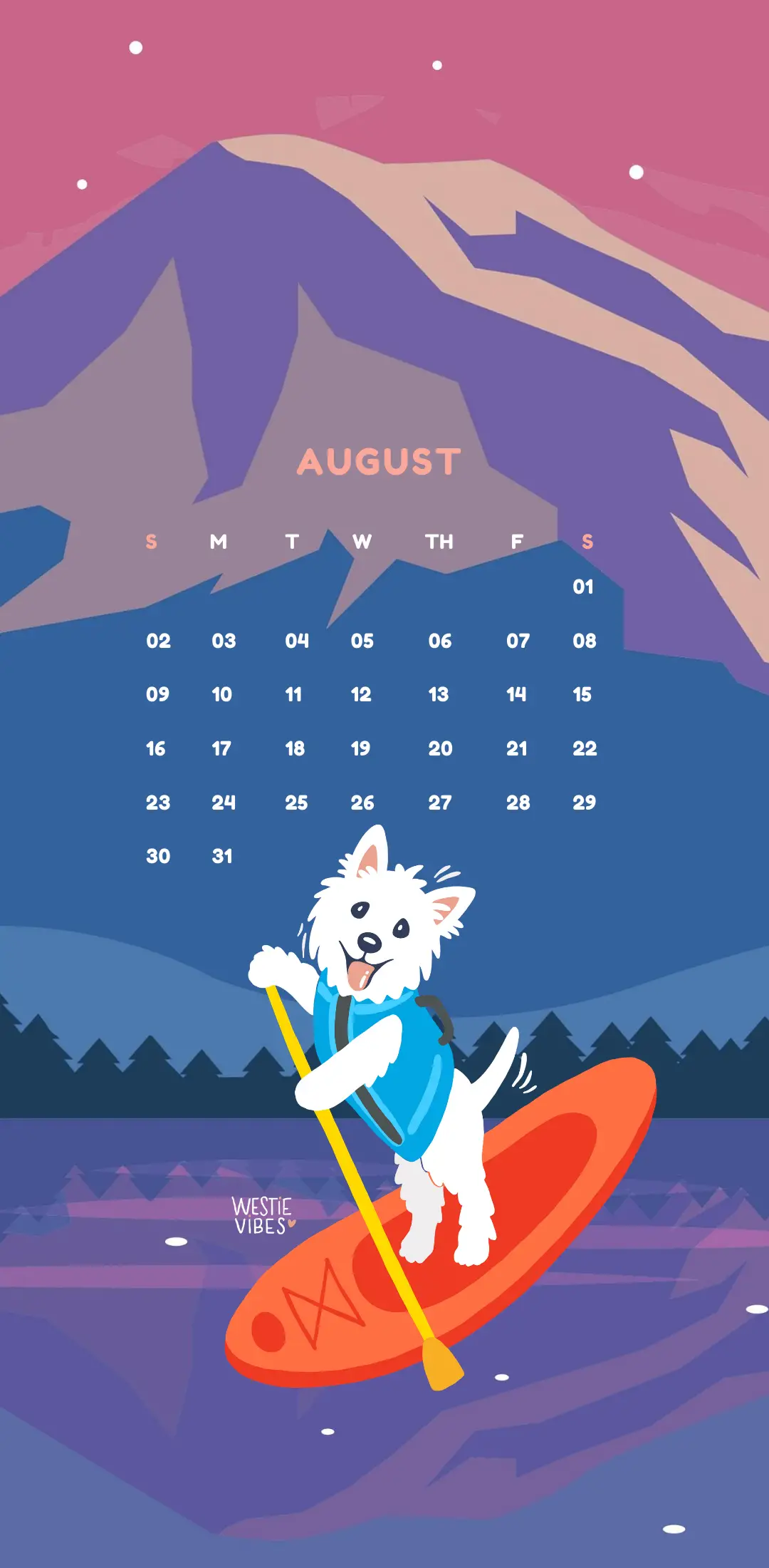 August Calendar Wallpaper Mobile